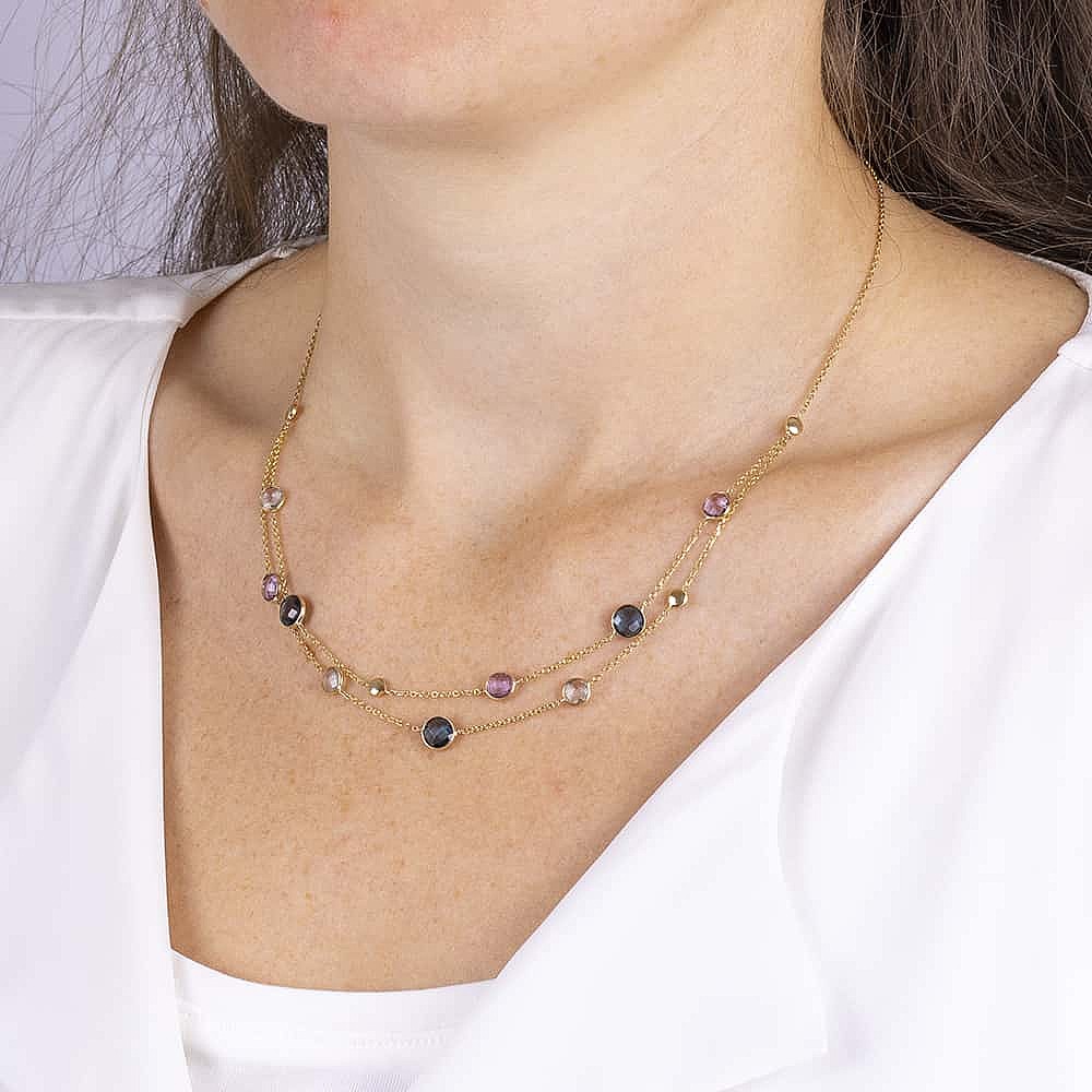 Collier Artisanal Gold Filled Avec Topaze Bleue - Pierre Fine Naturelle | Création Française ROSEMIMOSA