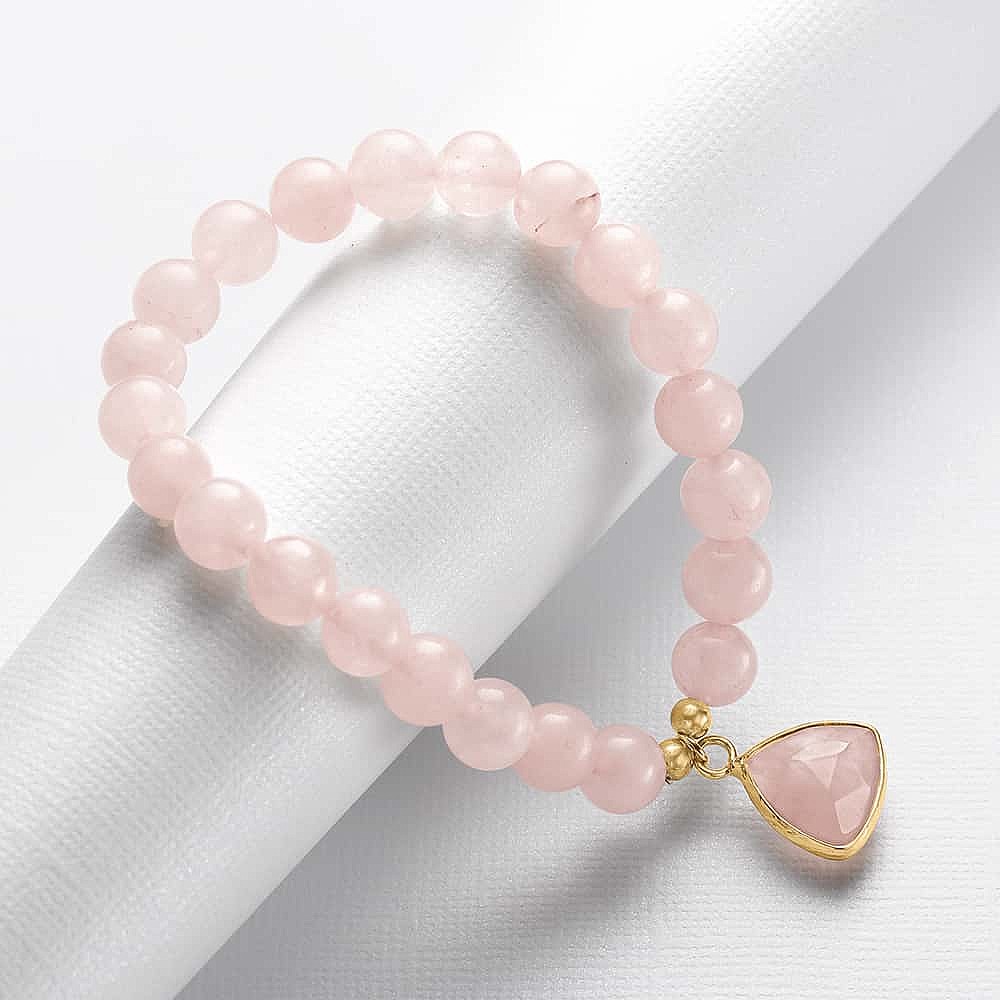 Bracelet en Quartz Rose Aime-Moi Tendrement 