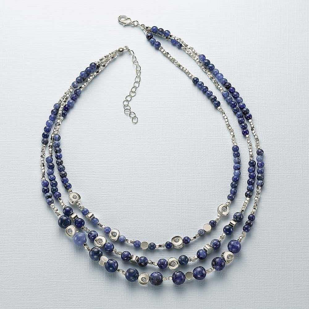 Collier en Sodalite Pureté du Bleu 