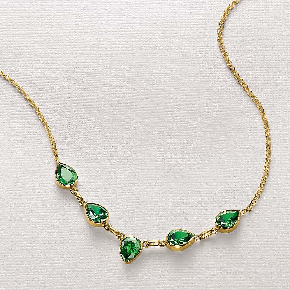 Collier en Cristal Vert Saisir l’Éclat