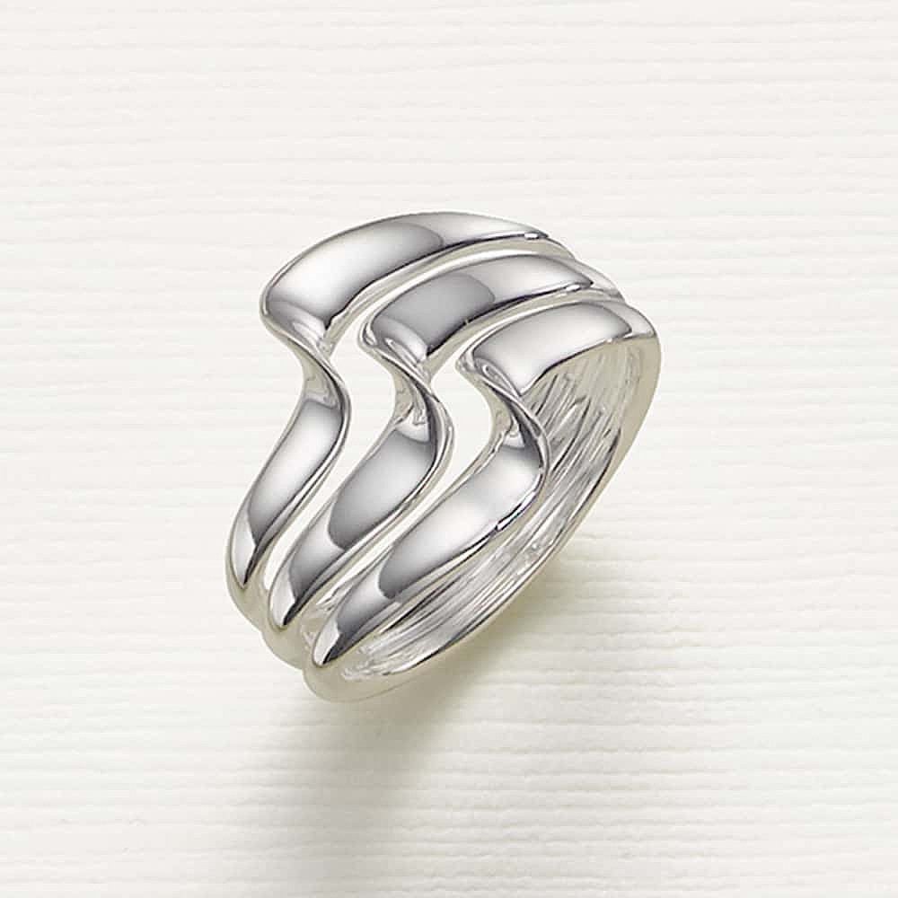 Bague en Argent Onde Méditative