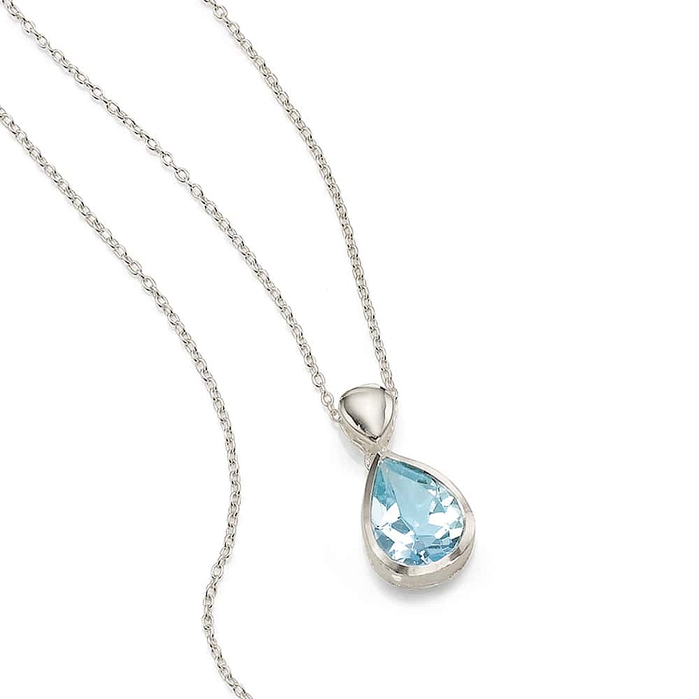 Pendentif en Topaze Bleue Esprit Véritable