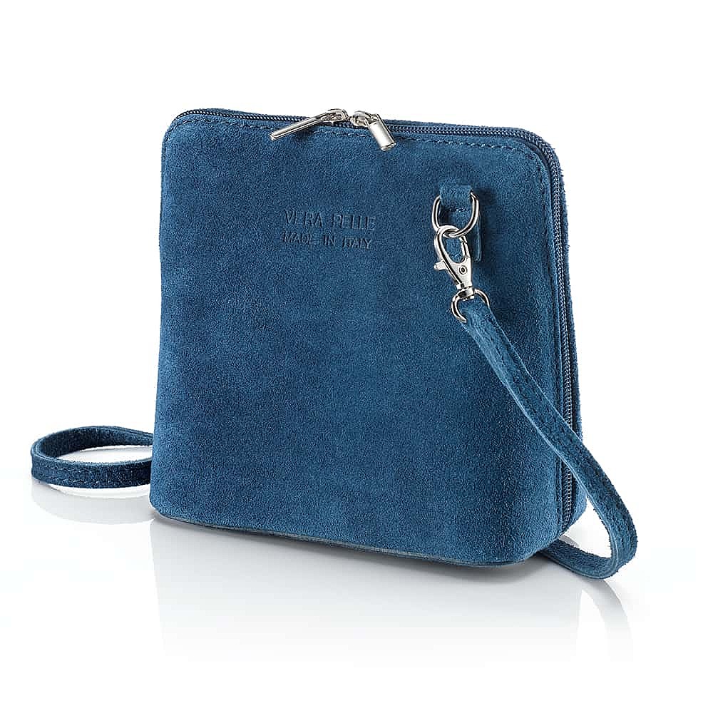 Sac Bandoulière en Daim Bleu et Au-Delà 