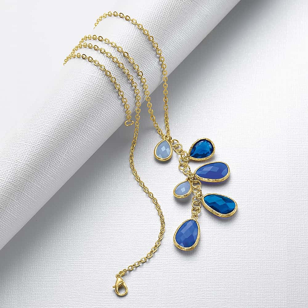 Pendentif en Cristal Née pour le Bleu