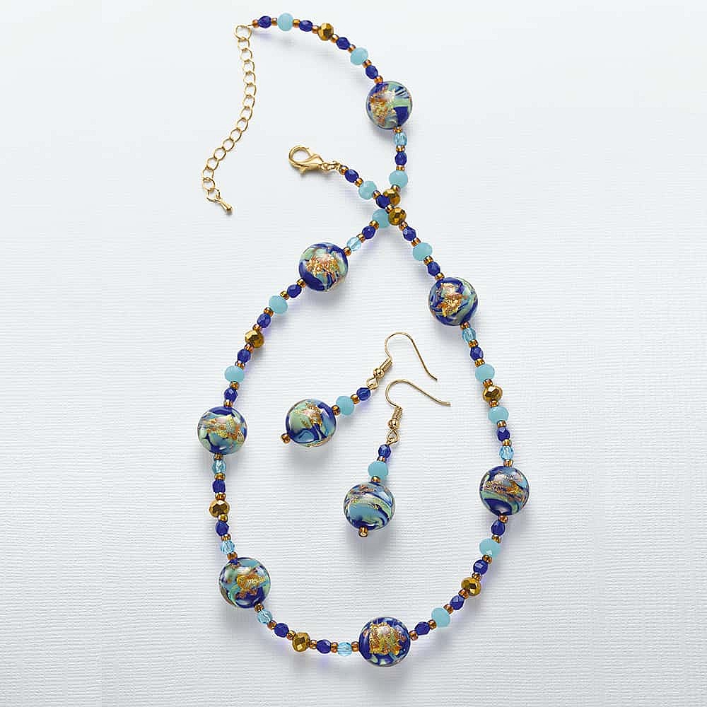Achetez perle émeraude soufflé verre de murano pour création bijoux