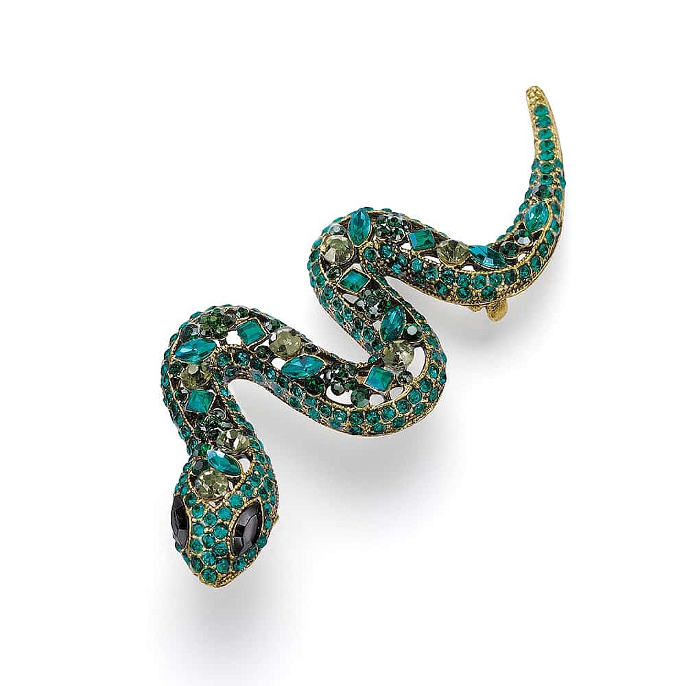 Broche en Cristal Élégance du Serpent 