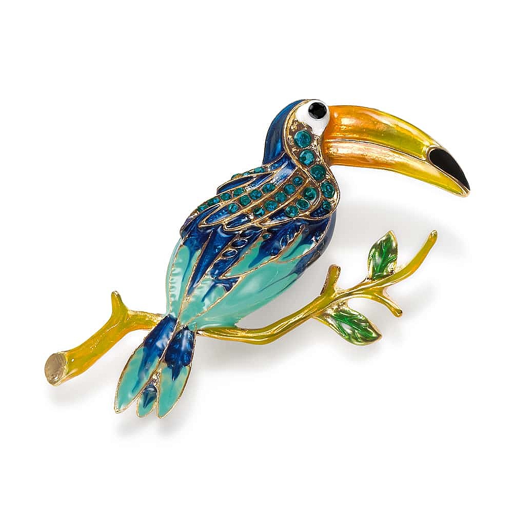 Broche en Cristal Tango du Toucan 