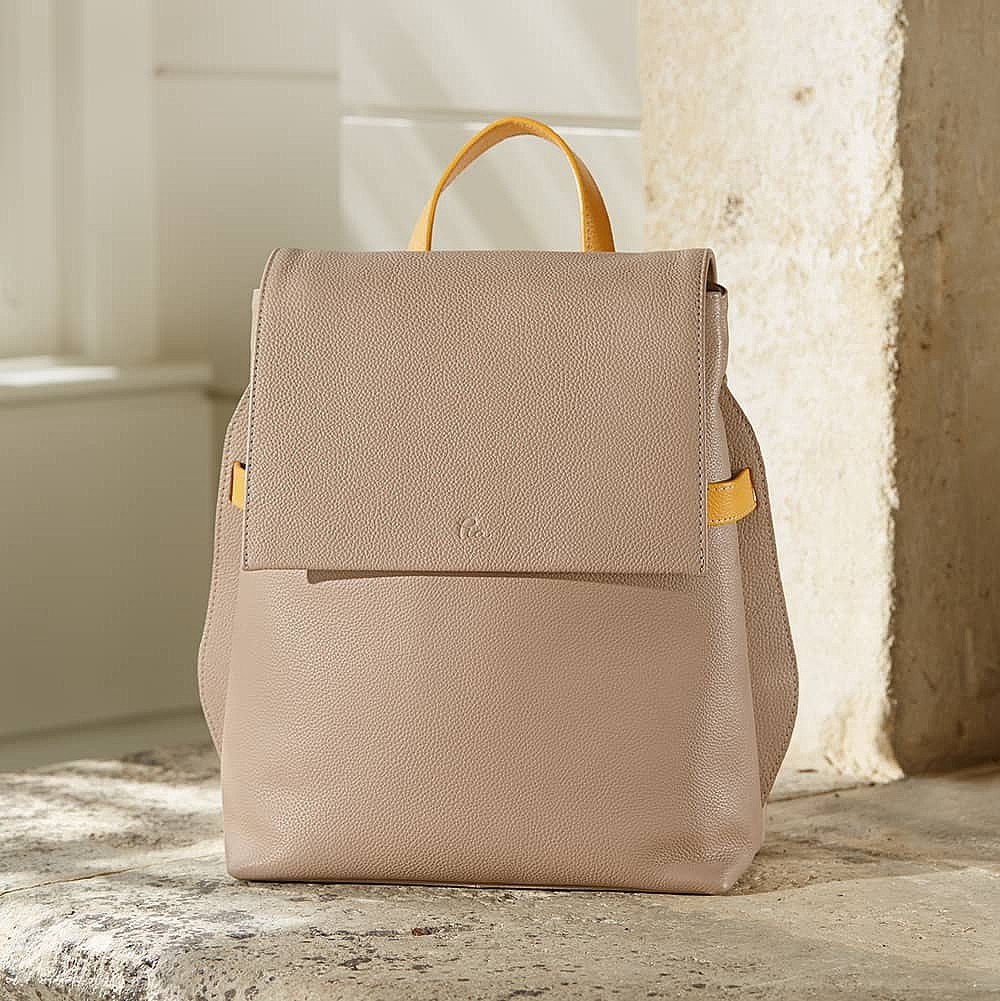 Sac cuir online taupe