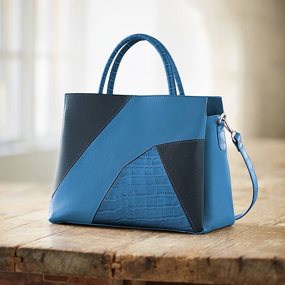 Sac à Main en Cuir Commence par Bleu