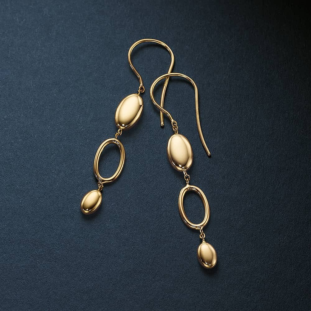 Boucles d’oreilles en or Ellipse Raffinée
