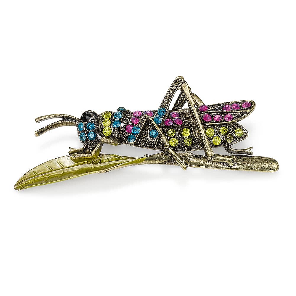 Broche Sauterelle Guide Scintillant