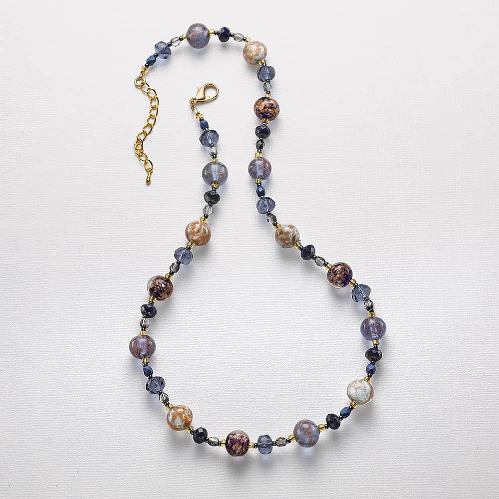Collier en Verre  Murano Crépuscule Scintillant