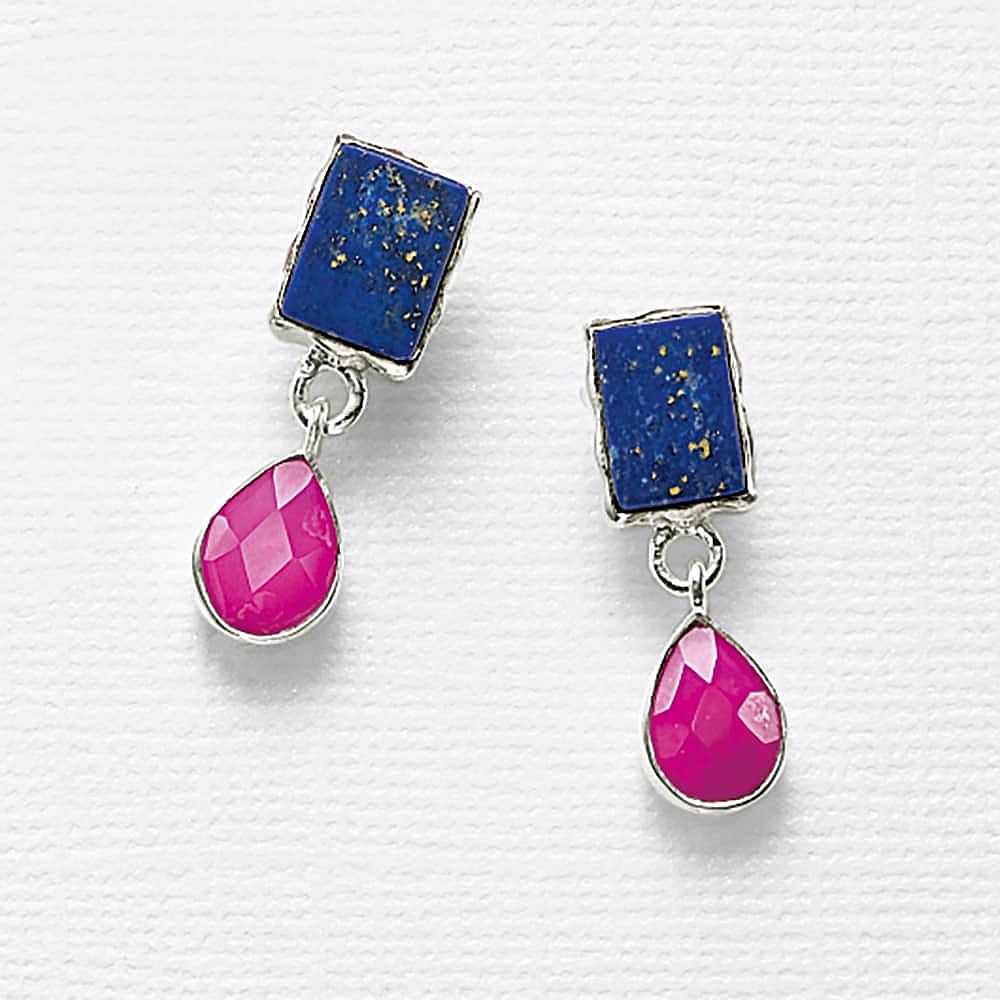 Boucles d'oreilles Géométrie de Pierres Fines