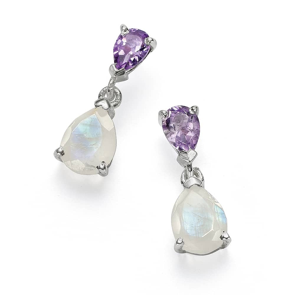 Boucles d’oreilles en Pierres Fines Pureté de l’Âme