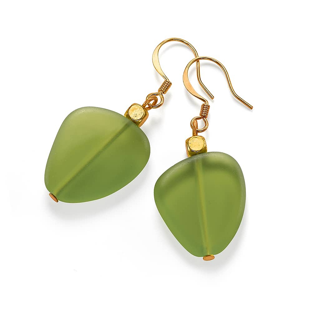 Boucles d'oreilles Luminescence du Vert