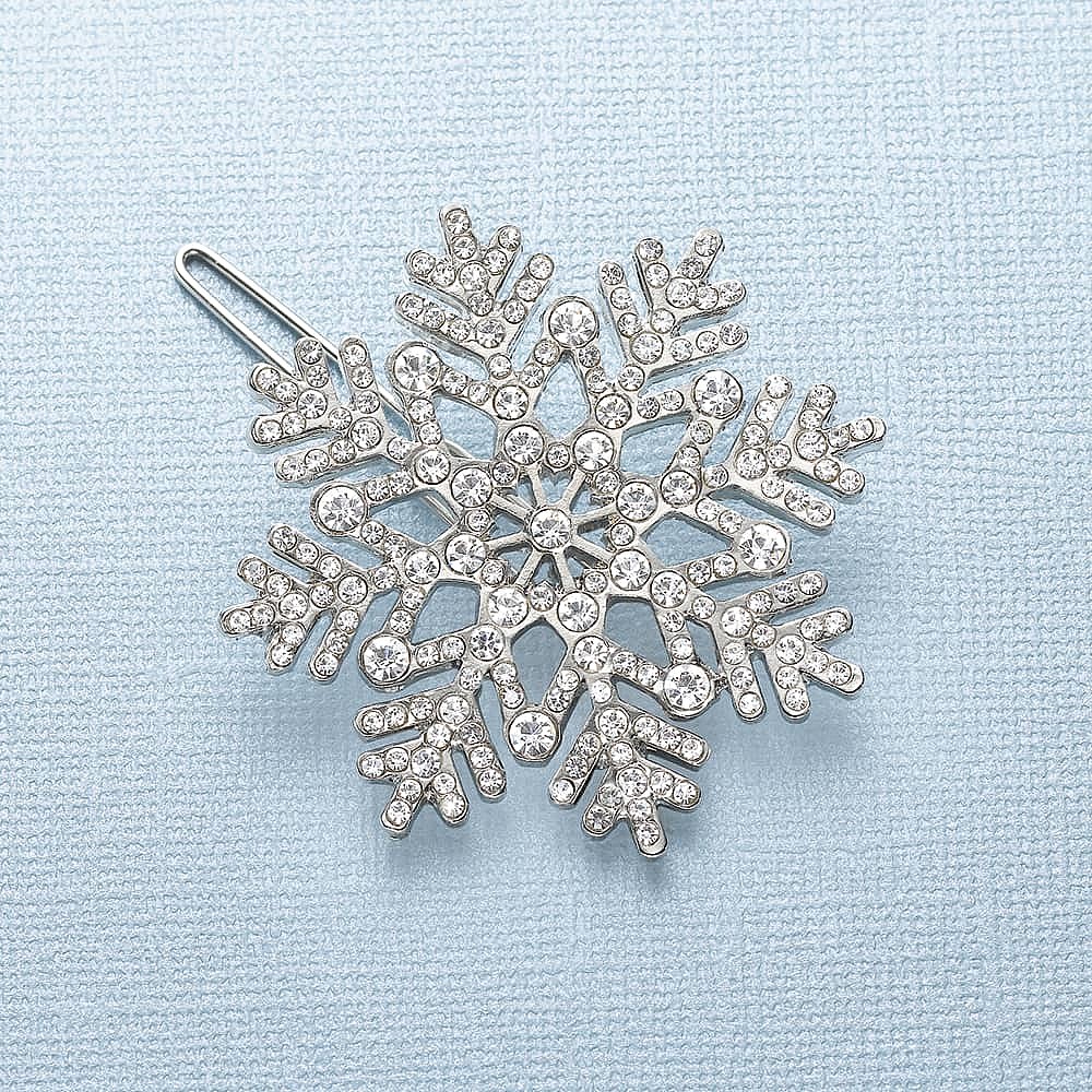 Barrette Flocon de Neige Étincelant 