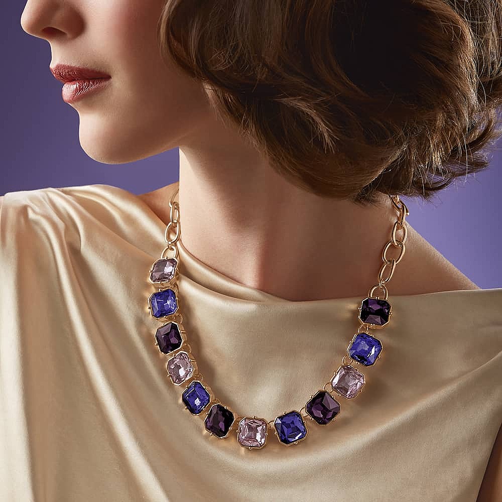 Collier en Cristal Un Faible Pour le Violet