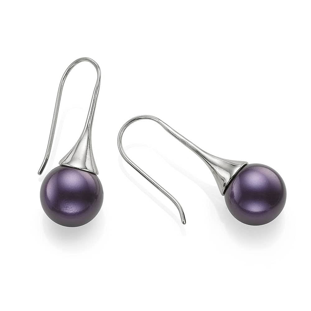 Boucles d'oreilles Ponctuées de Violet
