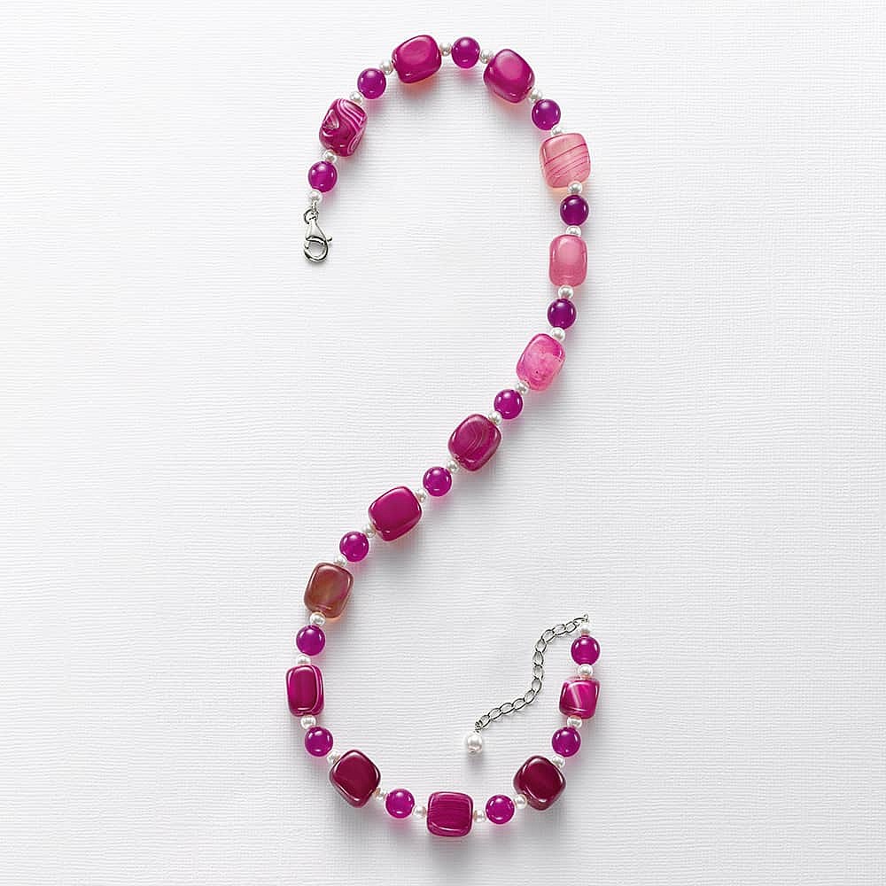Collier d'Agates Jouez Sur les Couleurs
