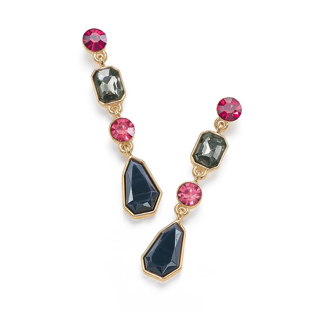 Boucles d'oreilles en Cristal Prune de Choix