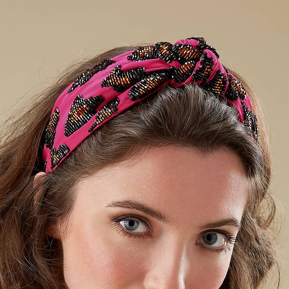 Serre-Tête Féline en Fuchsia