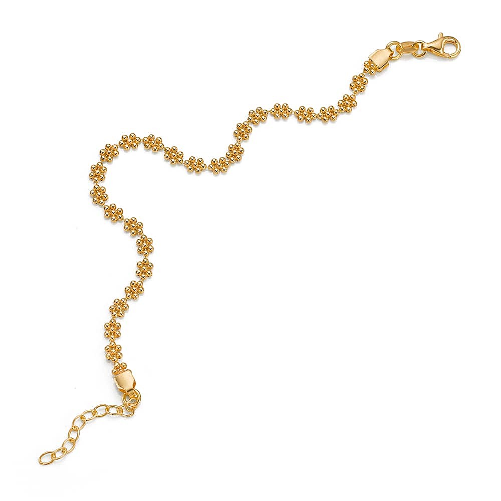 Bracelet Plaqué Or Délicatement Floral
