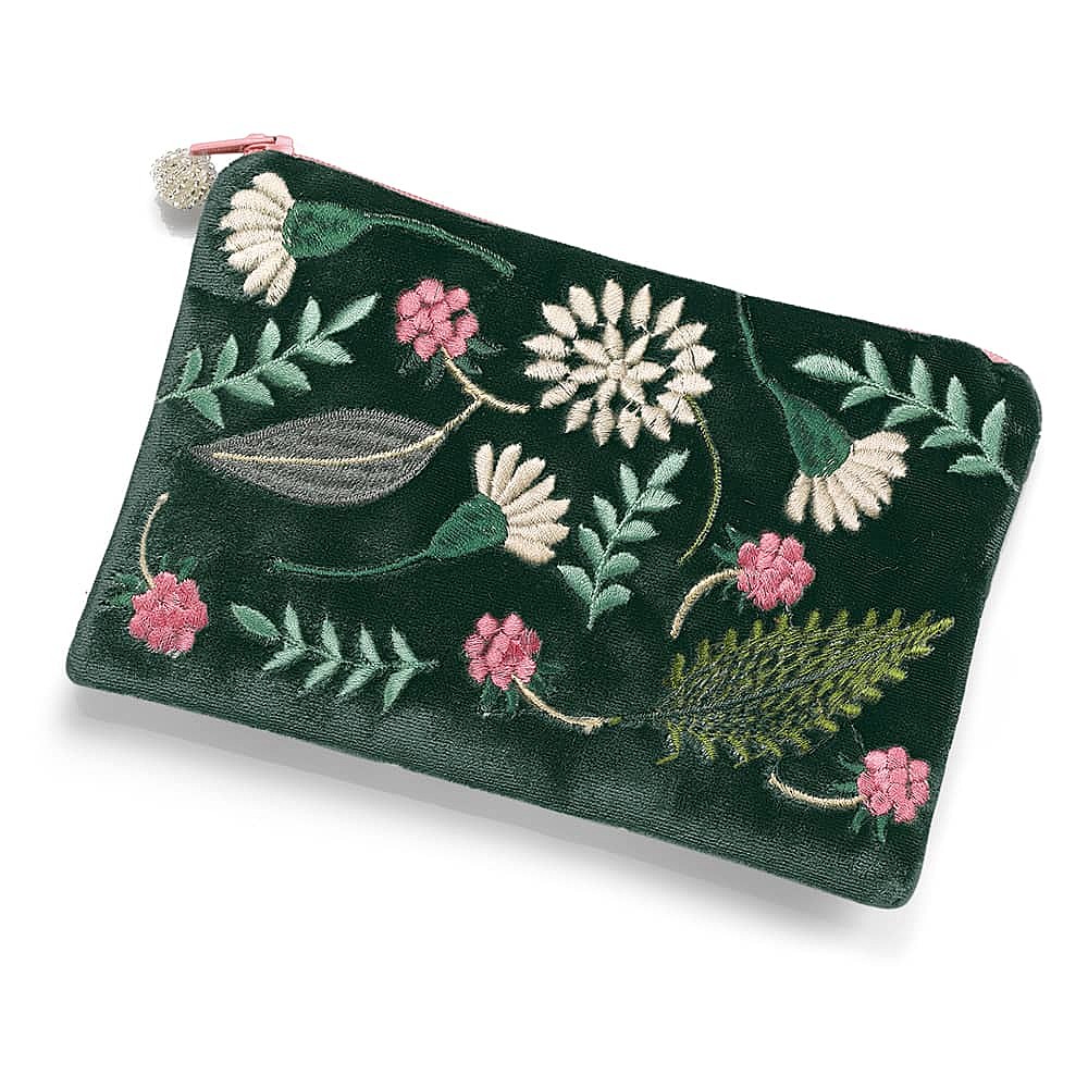 Pochette en Velours Fleur Sauvage 