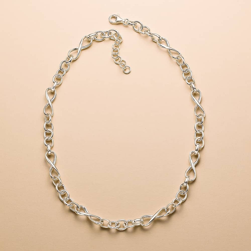 Collier en Argent Étreinte Infinie