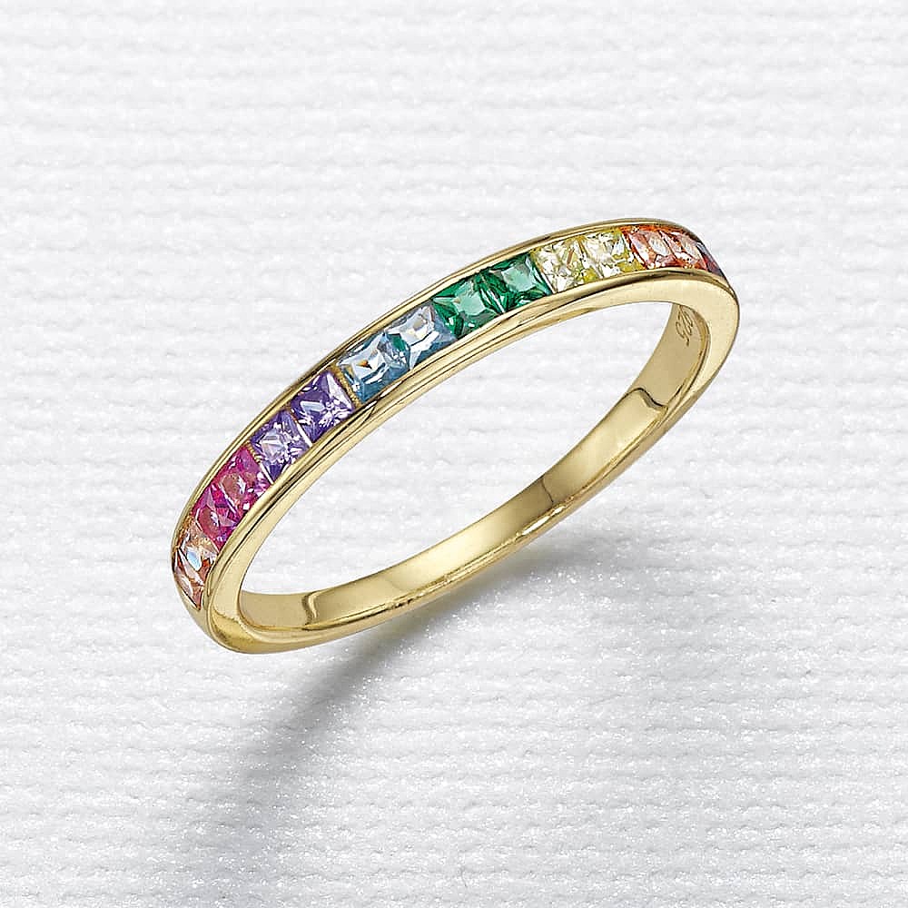 Bague Arc-en-Ciel Rayonnant