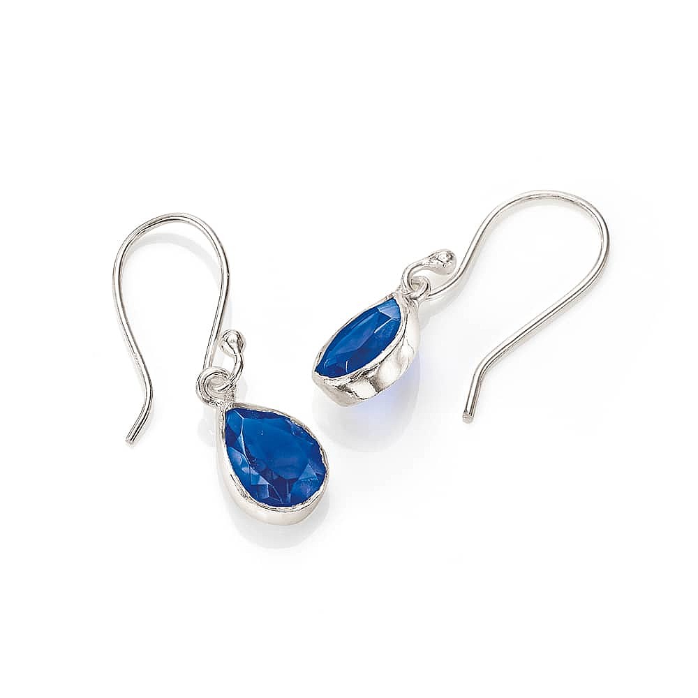 Boucles d'oreilles Bleu Brillant 