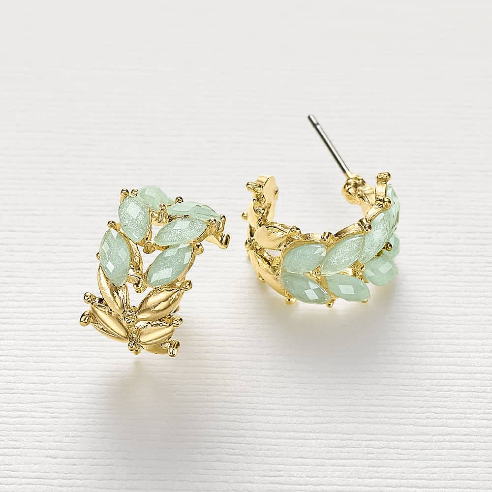 Boucles d’oreilles en Cristal Menthe Fraîche 