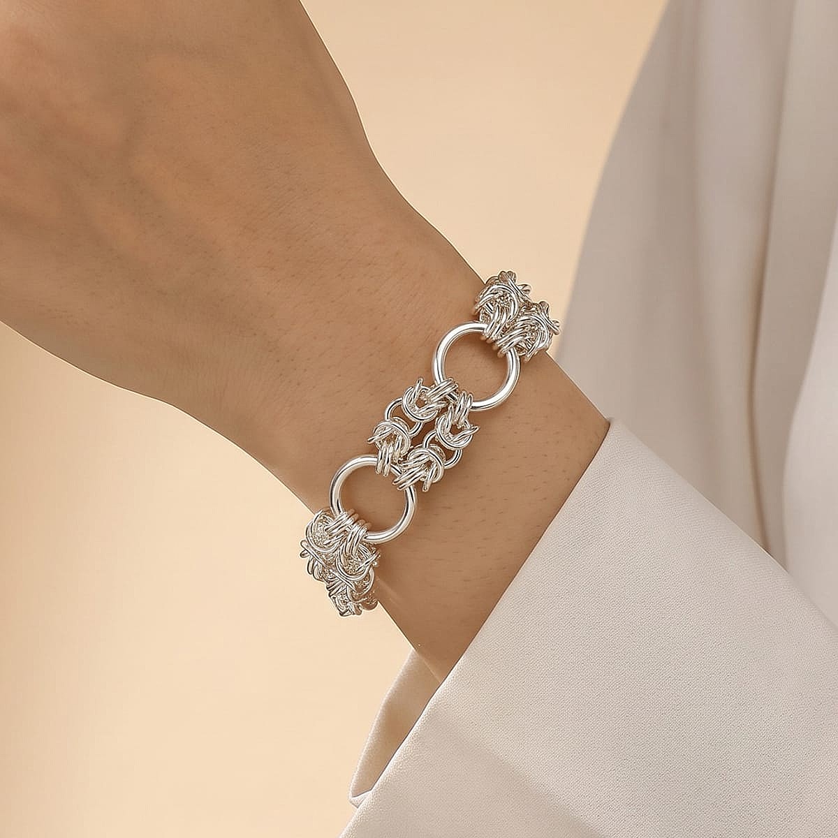 Bracelet Argent 925 Famille Maman - Entrelacés Toujours Ensemble - Saphir Ailes D'Ange - Cadeau Saint Valentin