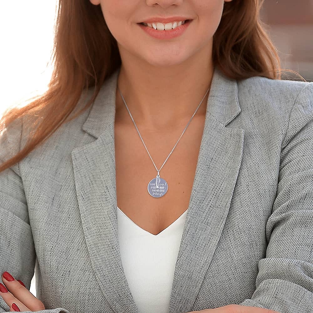 Pendentif en Argent Amitié Vraie