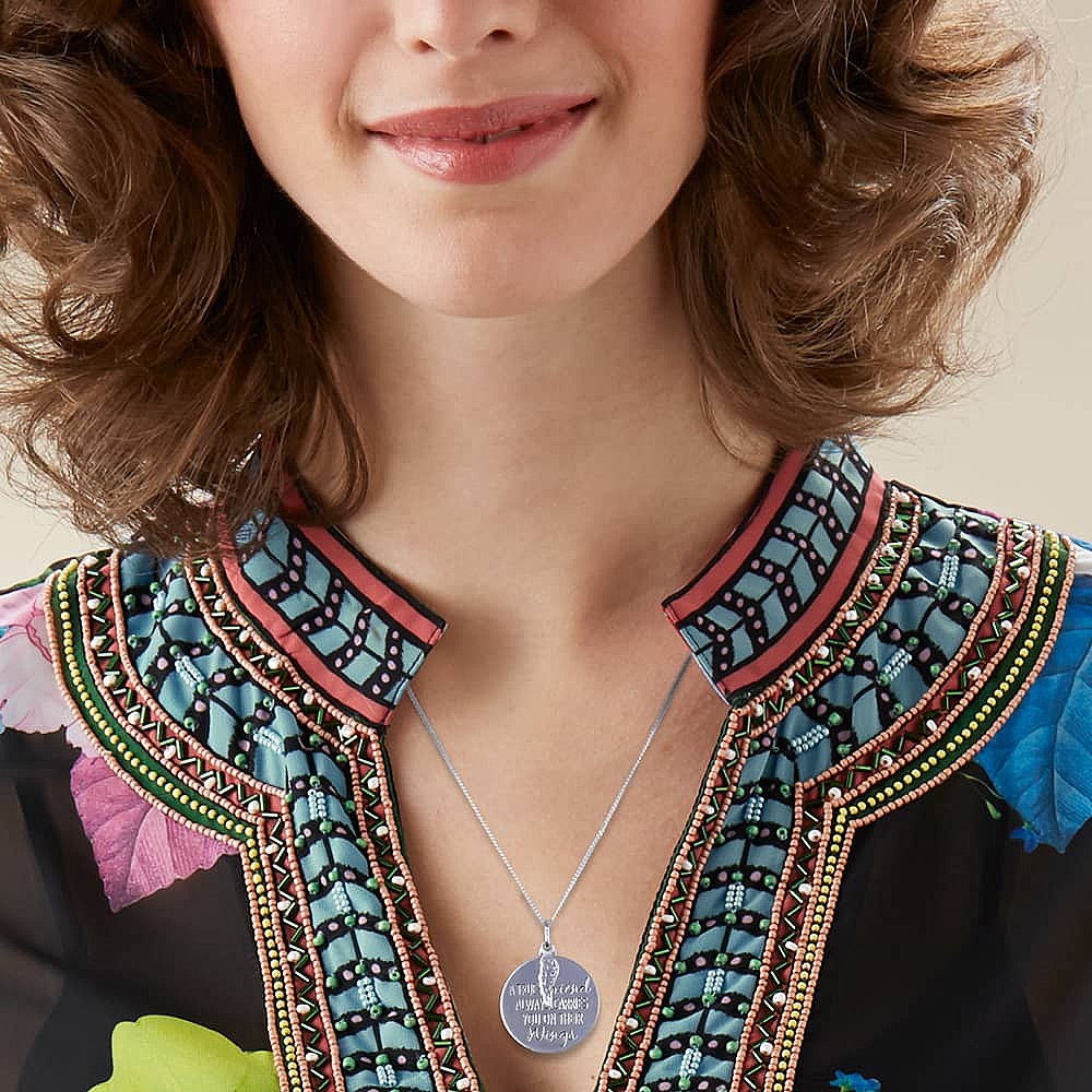 Pendentif en Argent Amitié Vraie
