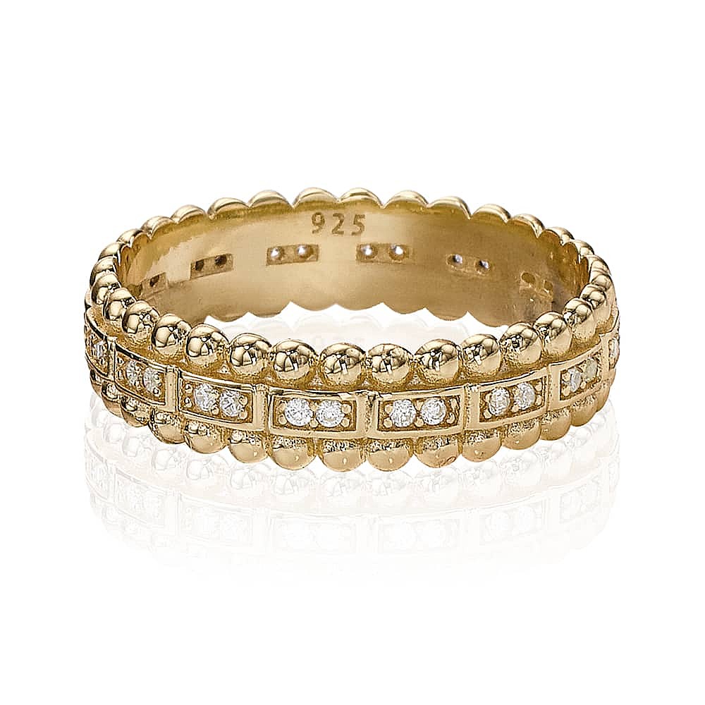 Bague Plaquée Or Encerclée de Lumière