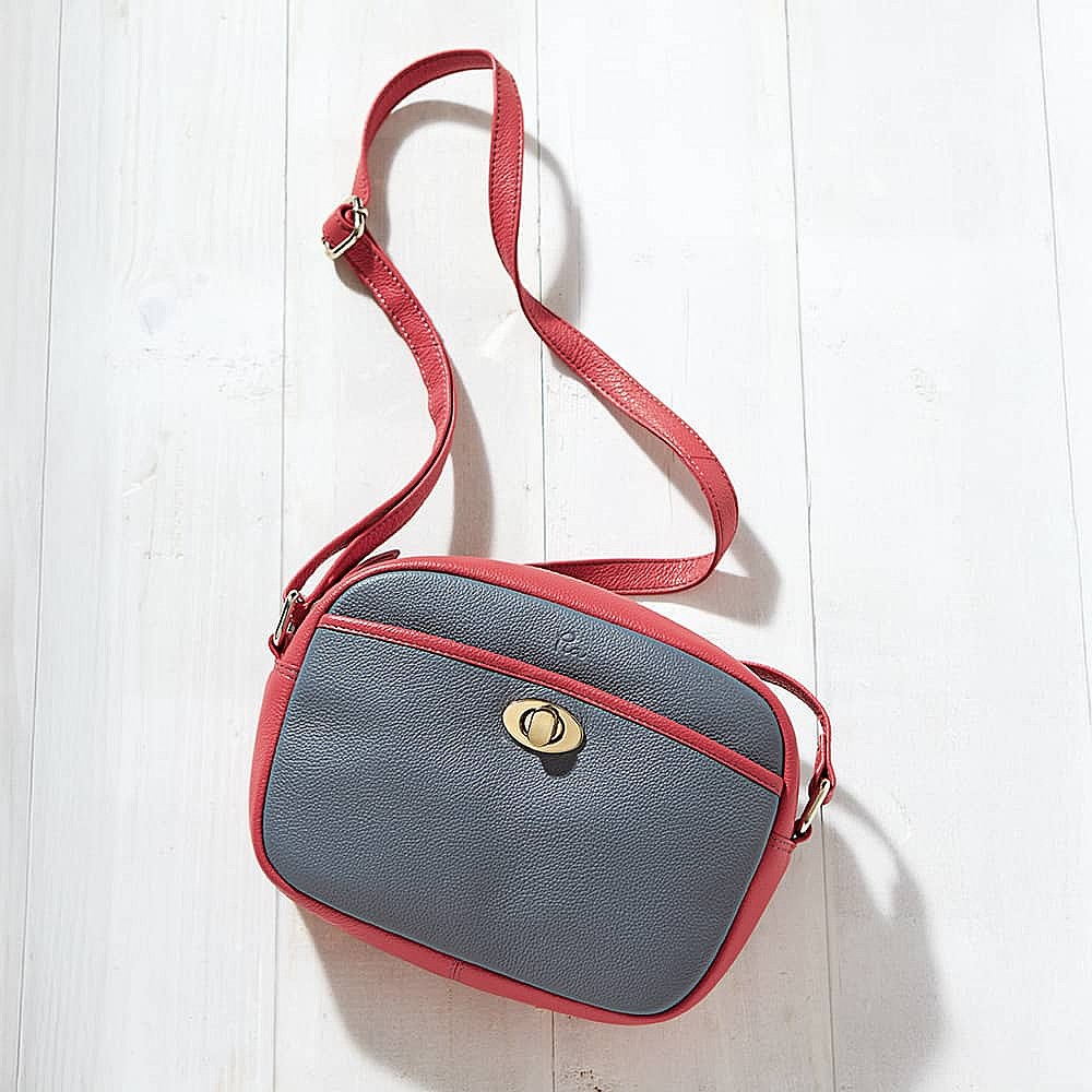 Sac Bandoulière en Cuir Duo Denim