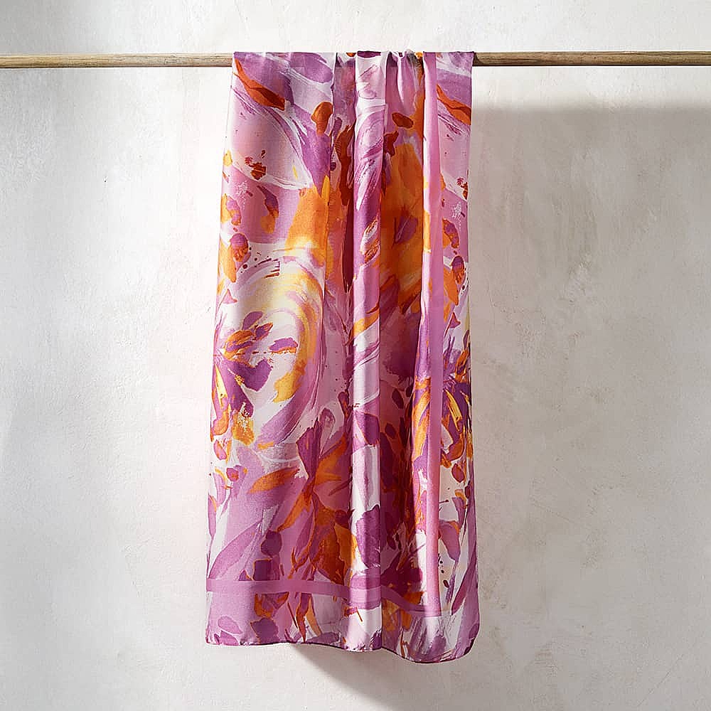 Foulard Peinture Rose