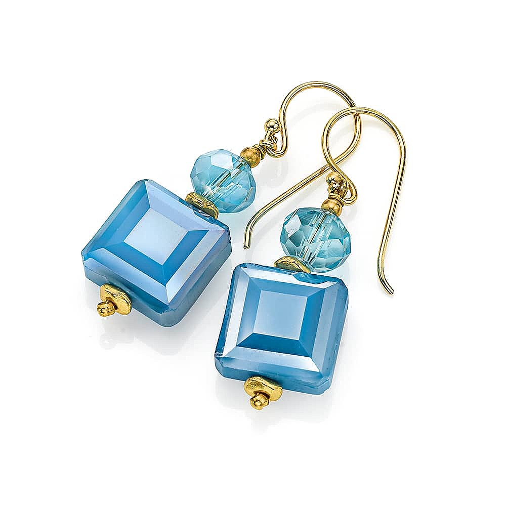 Boucles d'oreilles Soutien en Bleu