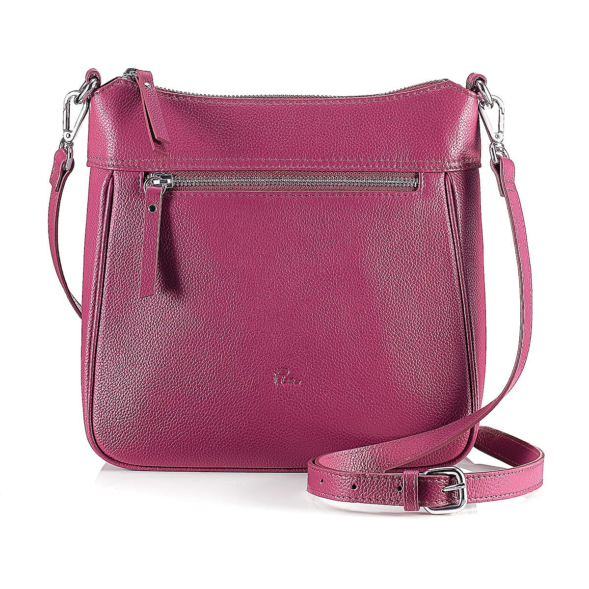 Sac Bandoulière en Cuir Fuchsia Intrépide