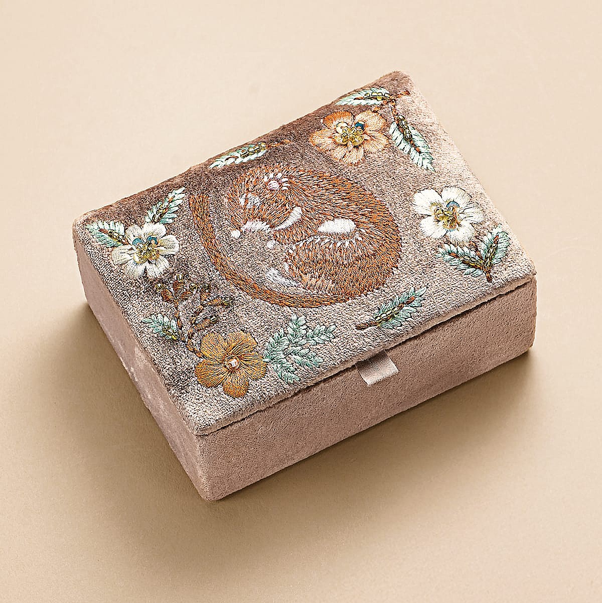 Boîte à Bijoux en Velours Près Doux