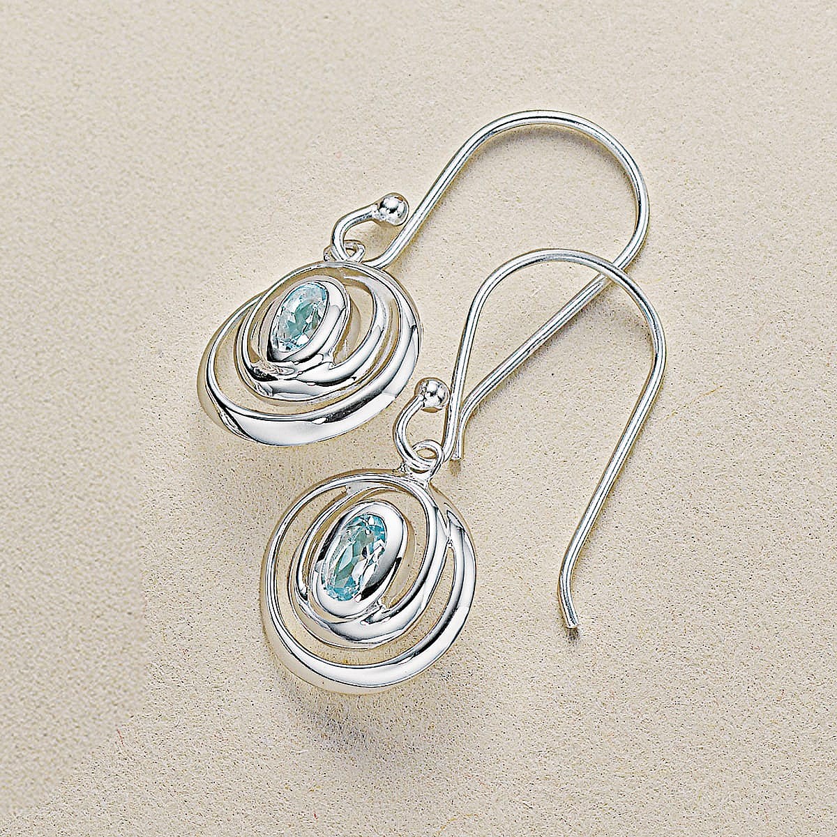 Boucles d'oreilles en Argent Cerclée de Clarté