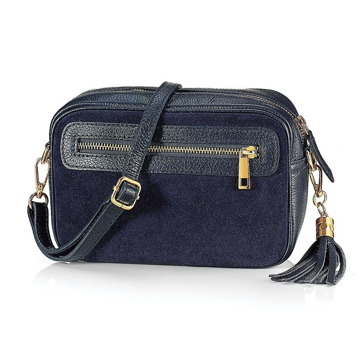 Sac Bandoulière Marine Double Acte