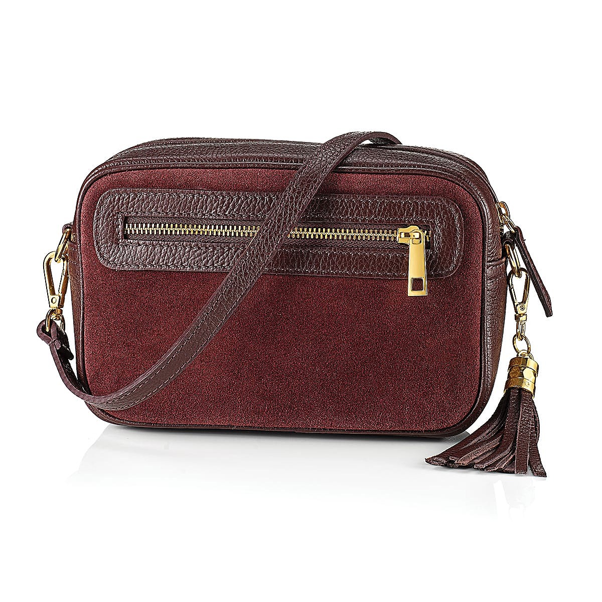 Sac Bandoulière Bordeaux Double Acte