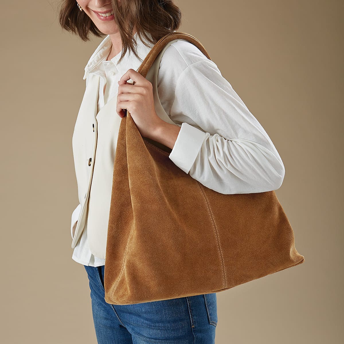 Sac en Daim Fauve Casuel