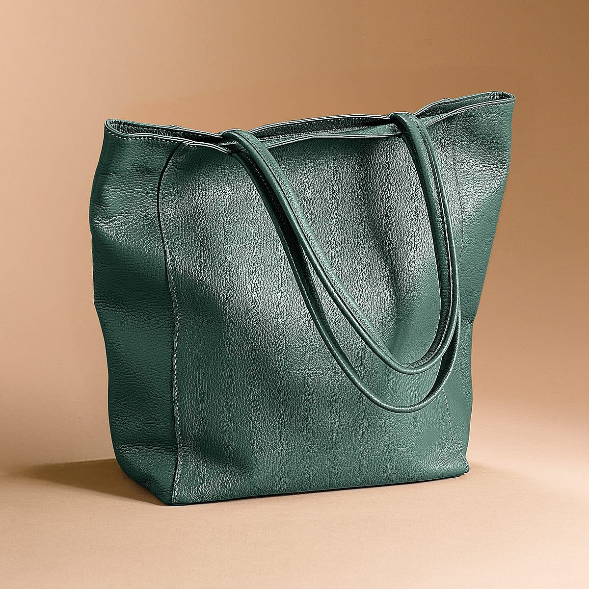 Sac en Cuir Sarcelle Parfaitement Pratique