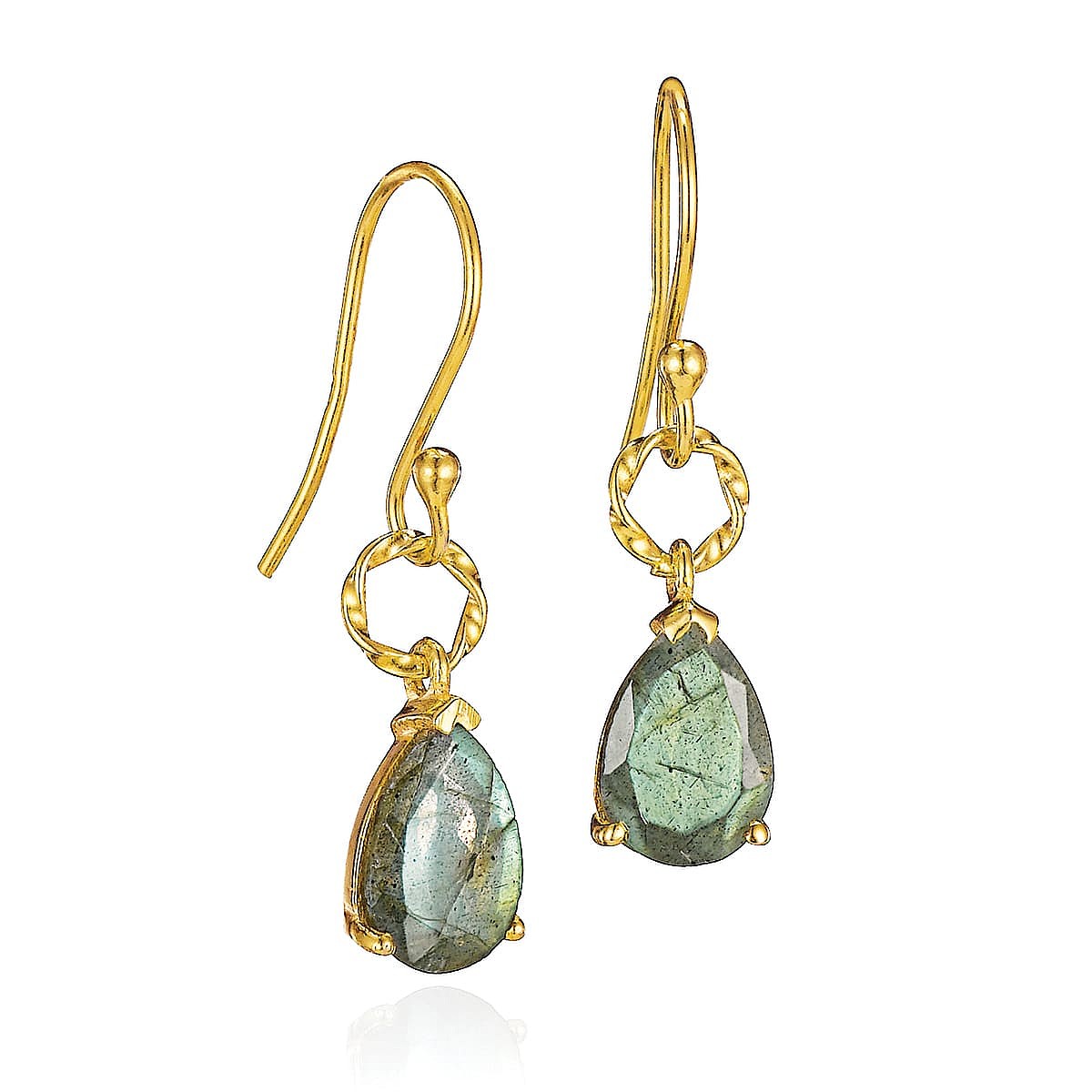 Boucles d’oreilles en Labradorite Lumière Changeante