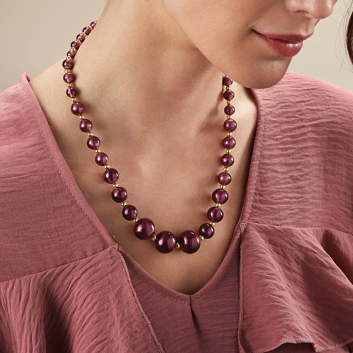 Collier Murano Passionément Prune