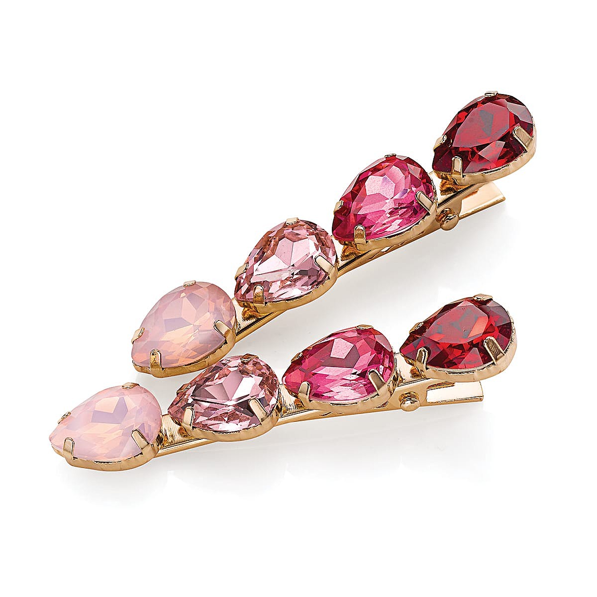 Paire de Barrettes Rose Plaisant