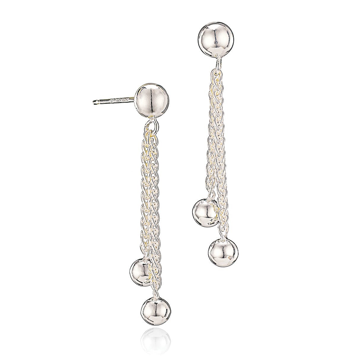 Boucles d'oreilles en Argent Rythme Rapide