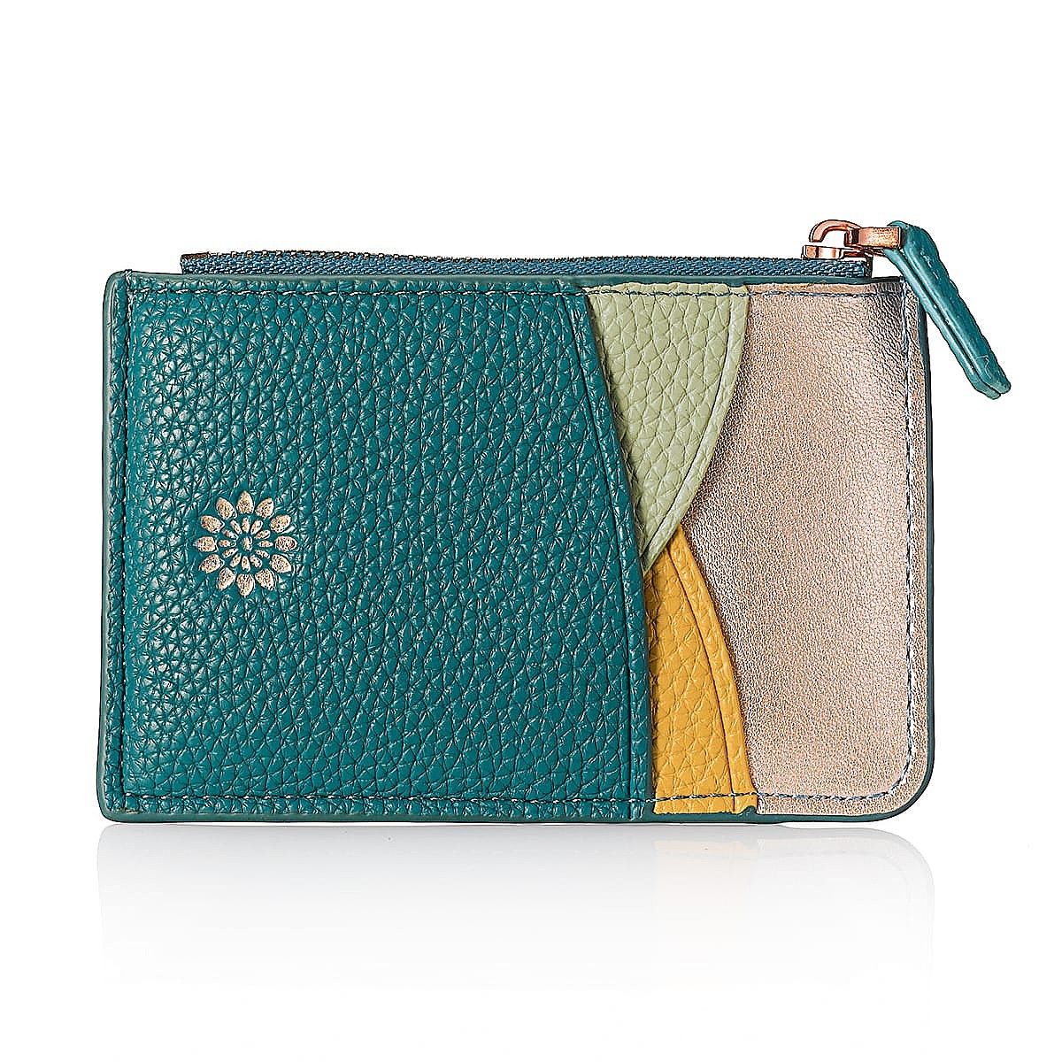 Porte-cartes en Similicuir Bleu Roulant